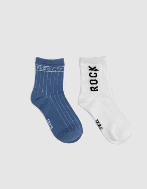Blue and white socks for boys - IKKS