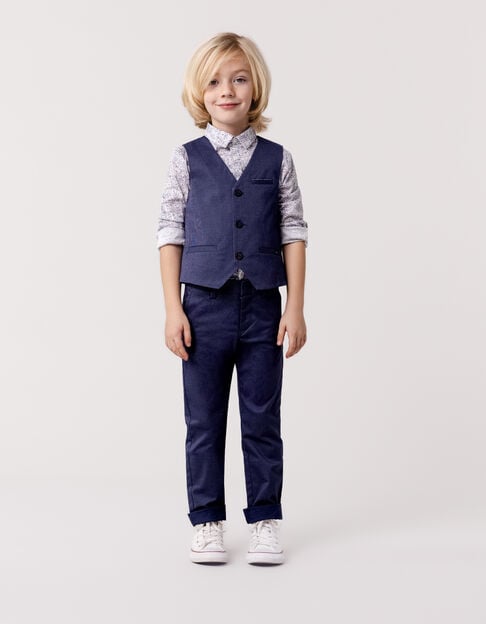Boy's navy formal suit vest - IKKS