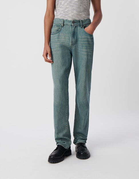 Men’s grey blue STRAIGHT jeans - IKKS